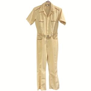 Vtg 60s 70s Mens Jumpsuit One Piece Leisure Jump suit Polyester Disco Size 42